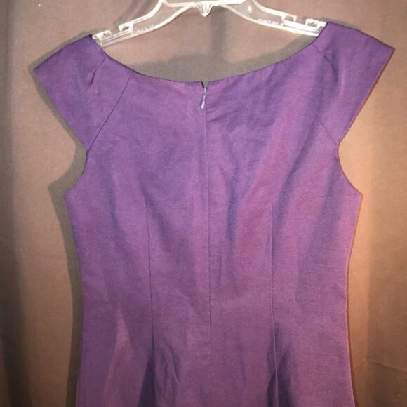 mossimo knee high purple sleeveless dress pleated layered cotton blend 8 READ - Picture 7 of 8